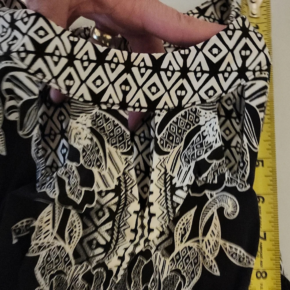 Soma Black and White Halter Sheath Maxi Dress - Picture 3 of 8